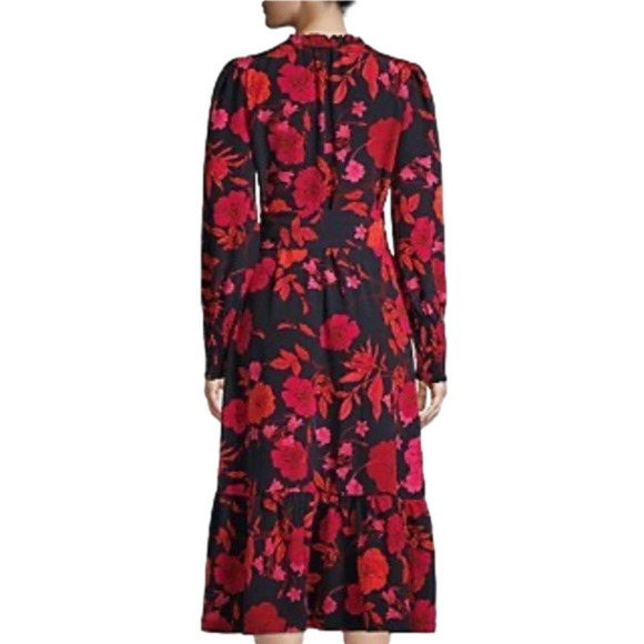 Karl Lagerfeld Floral Chiffon Midi Dress - Picture 2 of 5